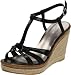 Bandolino Women's Kahari Wedge Sandal,Black,6.5 M US