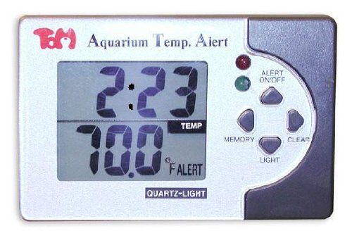 TOM Aquarium Temp Alert Fahrenheit Digital Thermometer