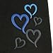 BDK Love Story Blue Design Carpet Floor Mats for Car SUV - 4 Piece Set, Blue, Licensed Prodcuts, Secure Backing