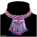 Choker, 'Red White and Blue' 3.2" W 31.5" L