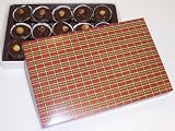 Scott's Cakes 1 lb. Dark Chocolate Hazelnut Cluster in a Christmas Plaid Box