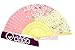DawningView Japanese Handheld Fan, Cherry Blossoms on Pink and Green HF59