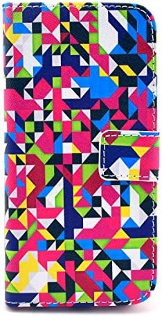 iPhone 6 Plus (5.5-inch) Case,Waicmz Abstract color-H1 PU Leather Wallet Type Magnet Design Flip Case Cover Credit Card Holder Pouch Case&amp; Money Holders for Apple iPhone 6 Plus 5.5-inch and one gift