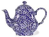 Queen's China Blue Calico 40-Ounce Teapot