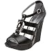Boost your silhouette and your style with the Solana sandal from Calvin Klein. Its lizard-textured 
leather straps and brushed metallic hardware give this strappy look a real edge, while its towering 
wedge and platform are the height of flirty sophistication.