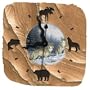 Wolf Pair 6'' Clock