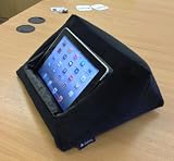 iPad Cushion Pillow Stand Holder (BLACK) for iPad and other Tablet devices. Use around the home, in bed or on the desk. Avoid iPad RSI and iPad Shoulder. Filled with bean bag beans