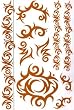Gold Mysterious Temporary Tattoo