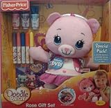 Fisher Price Doodle Bear Rose Gife Set Bonus Markers Included