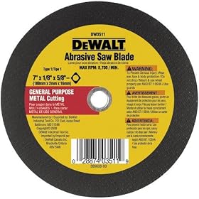 Click here to buy DeWalt DW3508 6-1 2 x 1 8 Metal Abrasive Saw Blade (25 Blades) by DeWalt.