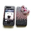 Apple iPhone 3G & 3GS Snap-on Protector Hard Case Rhinestone Cover "Pink Ribbon" Design