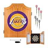 NBA Los Angeles Lakers Wood Dart Cabinet Set