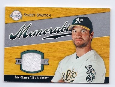 2007 Sweet Spot Sweet Swatch Memorabilia Game Used Jersey #EC Eric Chavez Oakland Athletics
