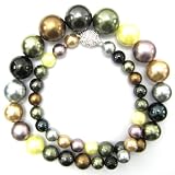 8-16mm multicolor shell pearl necklace 20