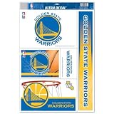 Golden State Warriors Official Logo 11"x17" Ultra Decal Window Cling Set