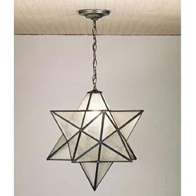 Meyda Tiffany 21211 Moravian Star Pendant, Mahogany Bronze Finish with Clear Seedy Art