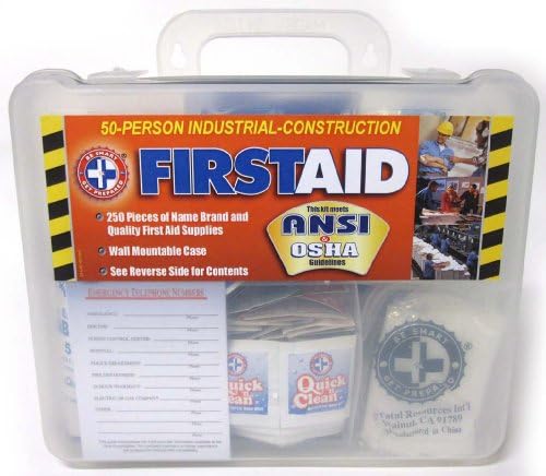 Total Resources International Be Smart Get Prepared First Aid Kit (250-Piece, 50 Person)