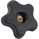 Knob, Five Star With Through Hole, 1/4"-20 Insert