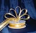 Organza Satin Center Ribbon - 7/8" - 25 Yards (75 FT) - Gold