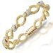 18 Kt Yellow Gold Diamond Handwoven Bangle Bracelet