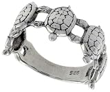 Sterling Silver Polished Turtle Ring