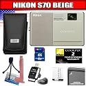 Nikon Coolpix S70 12.1MP Digital Camera with 3.5-inch OLED Touch Screen and 5...