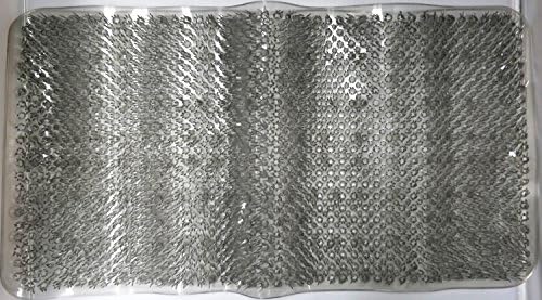 Massaging Soft Bristles Cushioned Eco Friendly Tub Mat - 22.5"x13.5" (grey gray)