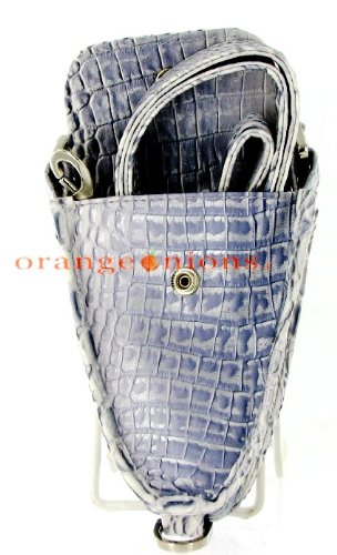 Grey & White Alligator Hold-All & Dog Leash by Bucchi Pet Style