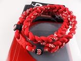 Boston Red Sox MLB 3-Rope x50 Titanium Tsunami Sport Necklace 18"