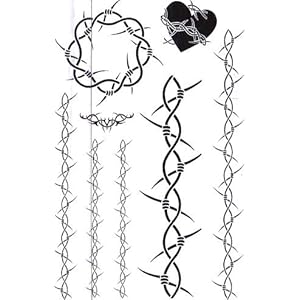 Amazoncom Dangerous ChainHeart Temporary Tattoo Beauty