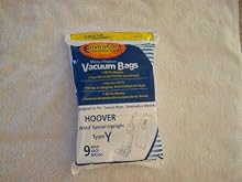 Hoover WindTunnel Upright Type Y Vacuum Bags Microfiltration with Closure - 9 Pack, Compare With Hoover Part # 4010100Y