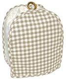 Gingham Natural/ Beige Can Opener Appliance Cover