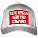PROUD MEMBER: RIGHT WING CONSPIRACY White Hat / Baseball Cap