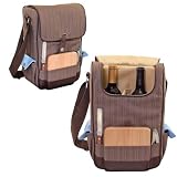Picnic Time Duet Driftwood 2-Bottle Wine & Cheese Tote w/ Accessories (Driftwood)