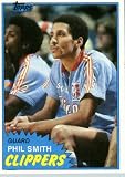 1981/82 Topps Basketball Card # W93 Phil Smith San Diego Clippers In A Protective Display Case!