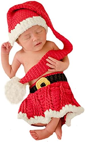 Newborn Melondipity's Santa Girl Stocking Cap, Skirt and Booties SET - 3 Piece Set