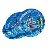 8 Assiettes Pirate Black John - Anniversaire Enfant - Goûter enfant