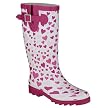 Women's Heart Spots Rain Boots - Pink