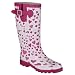 Women's Heart Spots Rain Boots - Pink