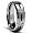 7MM Titanium Ring Wedding Band with Resin Inlay and 3 Stone CZ Size 7