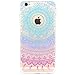 iPhone 6 Case, iPhone 6s Case,JAHOLAN TPU Silicone Gel Soft Clear Case Cover for Iphone 6 6S - Blue Purple Tribal Mandala