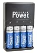 Delkin Devices DD/AA-QKCHGR-US AA/AAA International Quick Charger with Extended Power 2900mAh Rechargeable AA Batteries