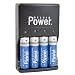 Delkin Devices DD/AA-QKCHGR-US AA/AAA International Quick Charger with Extended Power 2900mAh Rechargeable AA Batteries
