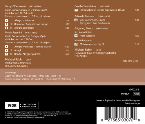Cover image : Violin Concerto 1 & 2 / Introduction Et Rondo