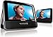 Philips PET7402/37 7-Inch Dual Screen Portable DVD Player with Car Mount, Black