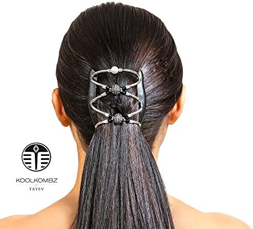 Accessories for long hair - Thick hair accessories for Girls - hair combs - Amazing with hair extensions - fancier than bows - can be used with other hair products - best hair clips for girls - teens - beautiful set of combs - crystals - rhinestone and silver plated metal beads make this decorative clip great for weddings - bridal updos - great way of styling your hair - KOOL KOMBZ-SALE ! (Diamond (black comb))