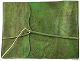 Green Scroll Leather Sketch Book