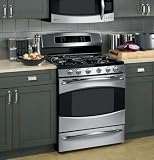 GE Profile PGB918 30 Gas Range with 5 Sealed Burners, PowerBoil Burner, Non-Stick Griddle, 5.0 cu ft. Self Clean Convection Oven, QuickSet VI Glass Touch Controls and 1.0 cu. ft. Lower Oven