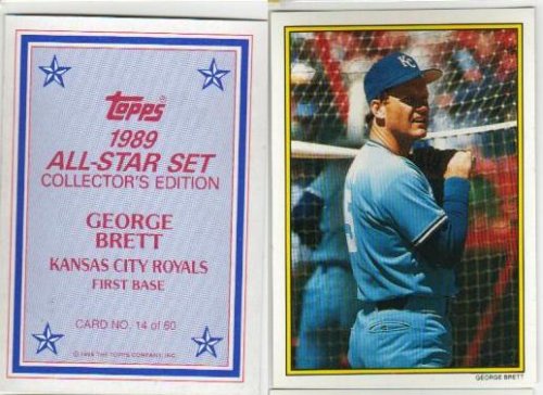 1989 Topps Glossy All Star Send In Baseball Card George Brett Kansas City Royals