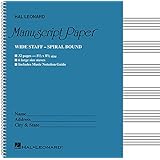 Wide Staff Wirebound Manuscript Paper (Aqua Cover)